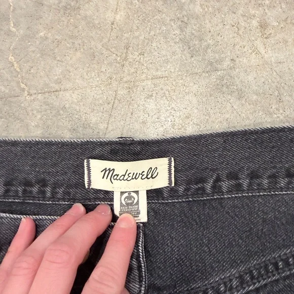 Madewell Charcoal Wide-Leg High-Rise Jeans - Picture 3 of 4